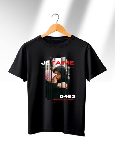  JE T'AIME Custom Date & Photo T-Shirt – Egyedi Dátumos Póló